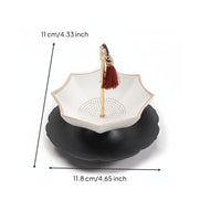 Decorative Design Umbrella Tea Strainer Heat-Resistant Steeper