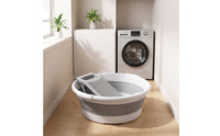 Collapsible Washboard Basin Space-Saving Foldable Wash Tub for Apartment