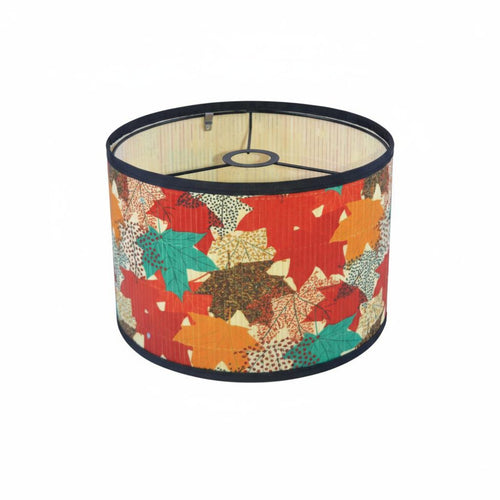 Bamboo Lamp Shade Softens Light Tropical Print Lamp Shade Fade Resistant