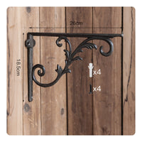Cast Iron Shelf Bracket Vintage Design Iron Shelf Support for Plant Display