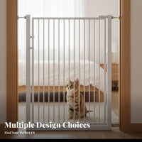 Pressure-Mounted Pet Gate Adjustable Width Pressure-Mounted Swing Gate Extendable Height Dual-Direction Pass Through Ingg G