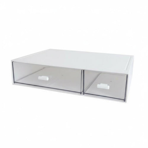 Stackable Drawer Box Space-Saving Desktop Organizer Sturdy Construction