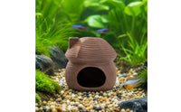 Aquarium Ceramic Terracotta Cave with Openings Hollow Aquatic Habitat Shelter for Shrimp