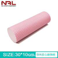 30x10cm Solid Yoga Roller Foam Roller for Muscle Massage and Relaxation, EVA, Black
