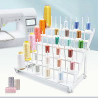 60-Hole Plastic Base Adjustable Embroidery Thread Toy Jewelry Rack Sewing DIY Storage Shelf