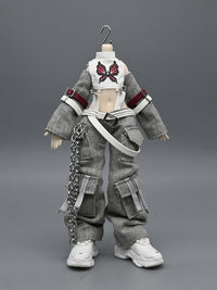 12-point Sweet-Cool Doll Outfit for BJD Dolls, Punk Cargo Pants