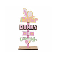 Wooden Easter Bunny Desktop Decor, Creative Sign, Cute Bunny, Home and Holiday Decoration