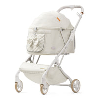 Foldable Pet Stroller Breathable Pet Stroller with Storage Basket Dog Pram Compact Lightweight for Small Dogs, Walks