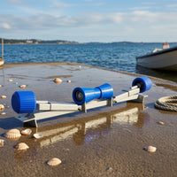Boat Trailer Roller with Bracket Ribbed Roller Assembly Heavy-Duty Support Bracket with Rollers for Docking