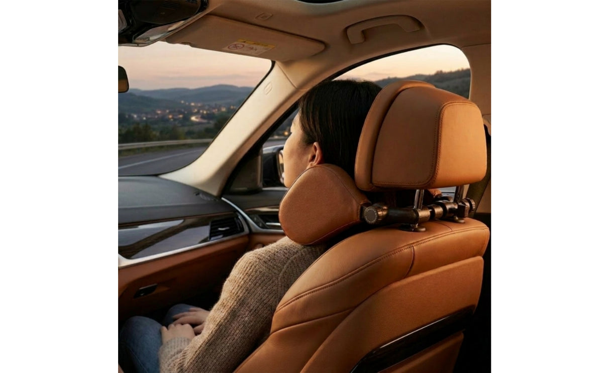 Neck Protection U-Shaped Car Headrest Ergonomic Design Adjustable Car Sleep Pillow Skin-Friendly Material Rotatable for Passengers, Kids, Long Road Trips, Travel