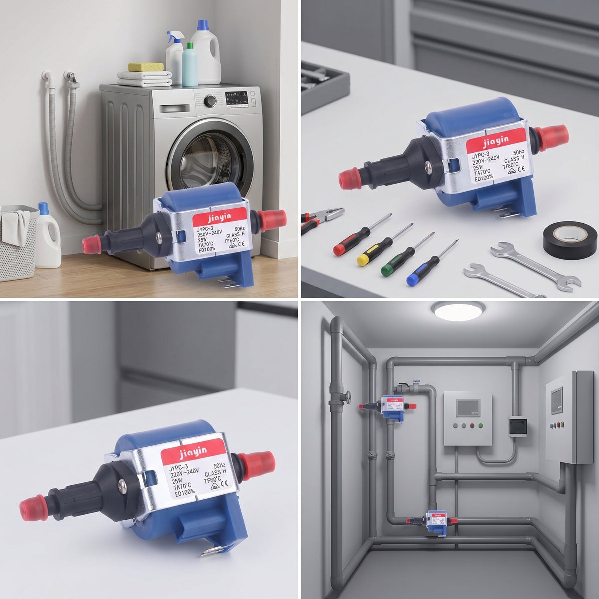 Electromechanical Steam Iron Pump 220V-240V Pump Valve Assembly 25W Inline for DIYers
