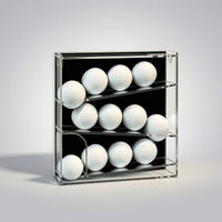 Display Box with Slanted Tracks Clear Golf Ball Display Box Space-Saving Golf Ball Holder for Collectors, Pro Shop