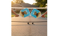 Kids Racket Set Fiberglass Surface Kids Pickleball Rackets Lightweight Design Outdoor Game for Students, Beginners, Backyard Games