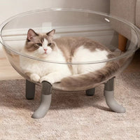 Cat Space Capsule Bed Cooling Transparent Cat Bed Scratch Resistant for Kittens