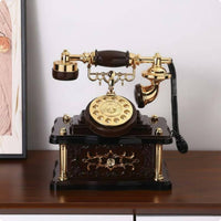 Antique Telephone Melody Box Dark Finish Vintage Telephone Melody Box Nostalgic