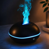 Flame Effect Humidifier Sleek Desktop Humidifier Flame Dispenser Portable Mist Maker Small for Desk, Bedroom