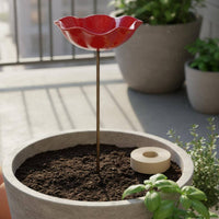 Metal Petal Water Feeder Handmade Flower Garden Bird Bath Nature-Friendly Outdoor Decoration for Yard, Patio