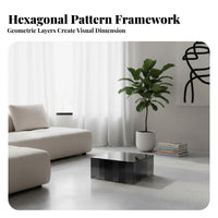 Hexagonal End Table Minimalist Design Nightstand Modern aesthetic geometric hexagon Shape for Entryway