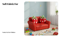 Strawberry Armchair Cartoon Design Young Child Sofa Child-Sized Soft Textile for Premium & Elegantmiumschoolers, Kindergarten