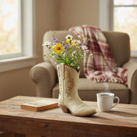 Resin Boot Vase Creative Design Home Decor Desktop Display for Tabletop