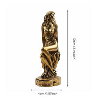 Bronze Deity Figurine Handmade Classical Female Sculpture for Office, Desktop