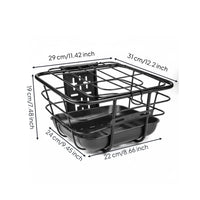 Front Bike Basket Slotted Holes Bike Wire Basket Rounded Corners