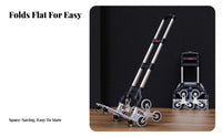 Stair Climbing Dolly Foldable Hand Truck Portable for Shopping, Travel, Shoppers