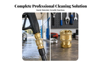 Threaded Pressure Washer Connector Knurled Grip Brass Quick-Connect Adapter Gold-Colored Spray Equipment Parts