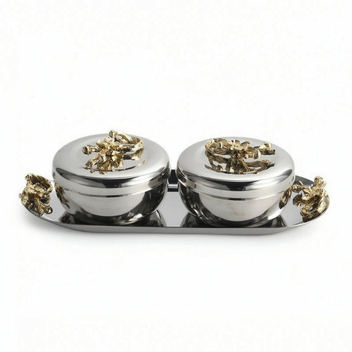 Storage Jars with Tray Elegant Container Stylish for Kitchen Countertop