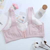 Women's Plus Size Mesh Back Vest Style Post-Buckle Wide Strap Sports Sleep Bra
