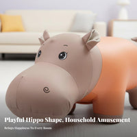 Cartoon Hippo Ottoman Multi-Functional creature Stool Soft Padded Seat for Parents