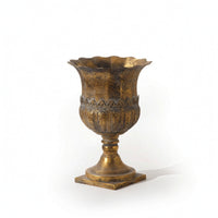 Pedestal Vase Tall Vase with Rim Rustic for Entryway, Living Room