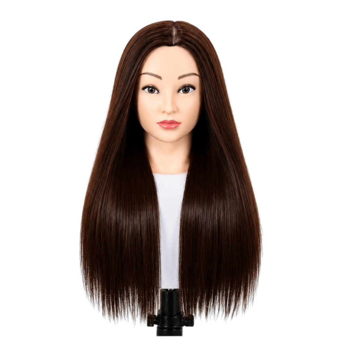 16-Inch Hairdressing Mannequin Head Straight Human Hair Mannequin Head Multifunctional Professional-Grade for Hairdressers
