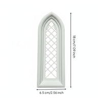 Arched Window Framed Arch Wall Decor for Dollhouse, Model Scenes