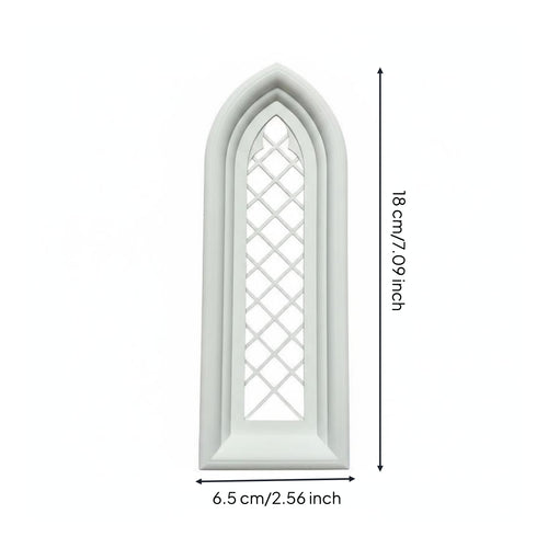 Arched Window Framed Arch Wall Decor for Dollhouse, Model Scenes