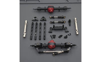 RC Axle Kit with Shock Absorbers Heavy-Duty Front and Rear Axle Set Easy to Install RC Car Axles for Builders