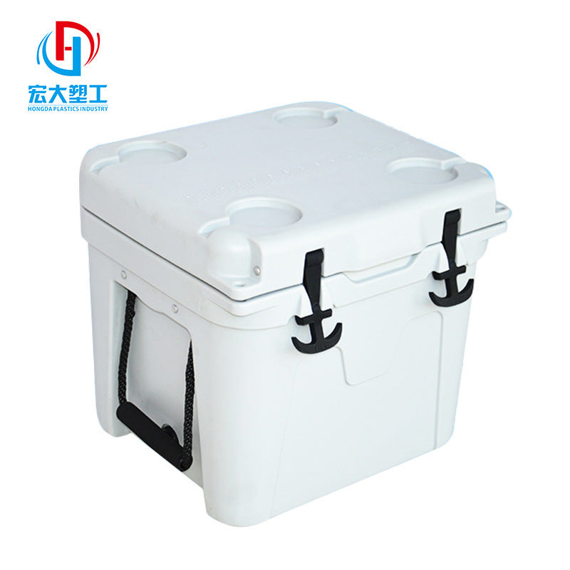 Portable Outdoor Insulated Cooler Box for Fishing and Car Travel, Large Capacity