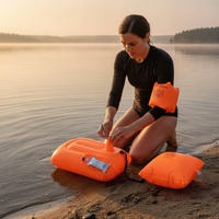 Thickened Dual Airbag Swim Buoy with Storage for Adults - Anti-Drowning Safety Float for Swimming and Drifting