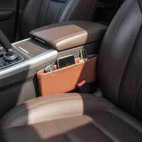 Wedge-Shaped Car Seat Crevice Storage Box Space-Saving Car Seat Crevice Organizer Compact Console Side Pocket Rattlerattle-Proof for Commuters