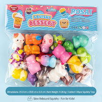 24 Pieces Stress-Relief Food Squishy Toy Squeezable Slow-Rising Squishy Toy Soft Slow-Rising Squishies Cute for Children, Party Favors, Classroom Rewards, Gift Bags