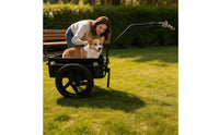 Bike Trailer with Cargo Box Removable Bike Cargo Trailer Heavy-Duty for Cyclists, Errands