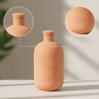 3 Pieces Self-Watering Bottle Unglazed Vacation Plant Waterer Eco-Friendly