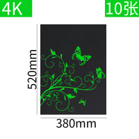 Scratch Art Paper with Bamboo Pen, A4/4K Assorted Colors