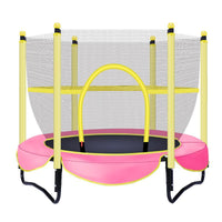 Kids Indoor Mini Trampoline with Safety Net for Home Use, Children's Bouncing Bed