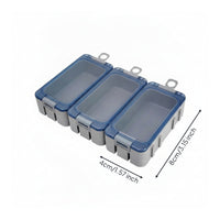 3 Pieces Compact Tackle Storage Box with Transparent Lid Portable Lure Box with Latch Closure Organized Lure Organizer Translucent for Travel