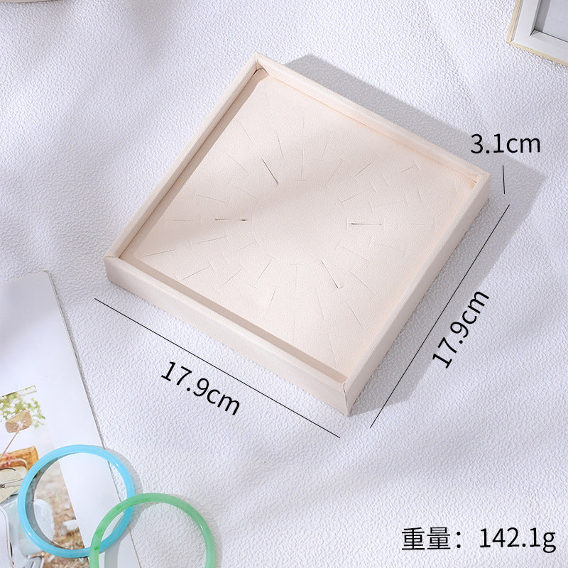 Beige / Square Ring Tray