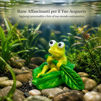 Mini Aquarium Frog Ornament Resin Micro Landscape Decoration for Fish Tank