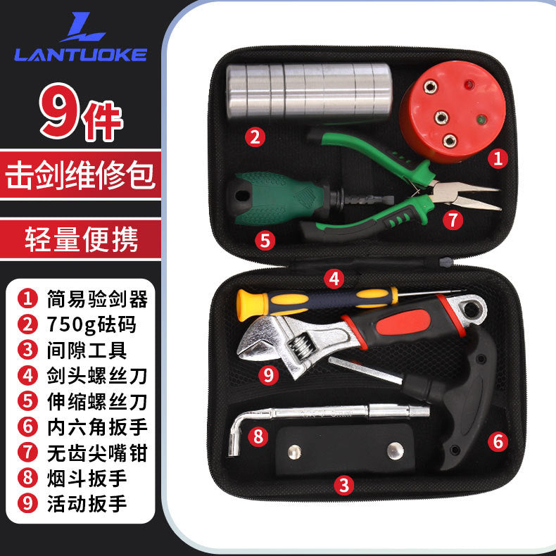 Fencing Equipment Repair Tool Kit with Multi-function Tester and Foil Sword Wrench