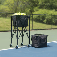Tennis Ball Pickup Cart Foldable Tennis Ball Cart with Wheels Portable for Coaches, Athletes, Practice Training
