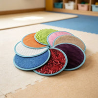 8 Pieces Engaging Sensory Mat Calming Tactile Mat Soft Textured Sensory Pads Gentle for Children, Toddlers, Playroom, Classroom, Therapeutic